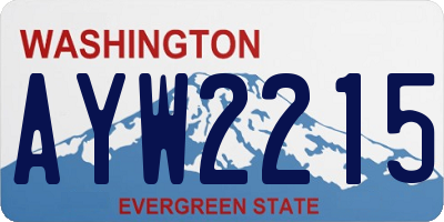 WA license plate AYW2215