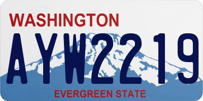 WA license plate AYW2219