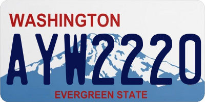 WA license plate AYW2220