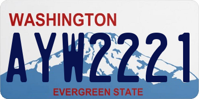WA license plate AYW2221