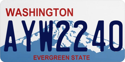 WA license plate AYW2240