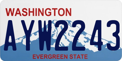 WA license plate AYW2243