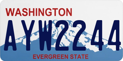 WA license plate AYW2244