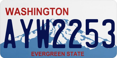 WA license plate AYW2253