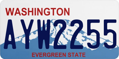 WA license plate AYW2255