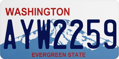 WA license plate AYW2259