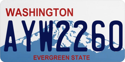 WA license plate AYW2260