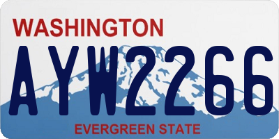 WA license plate AYW2266