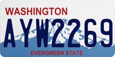 WA license plate AYW2269