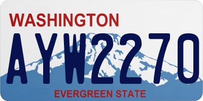 WA license plate AYW2270