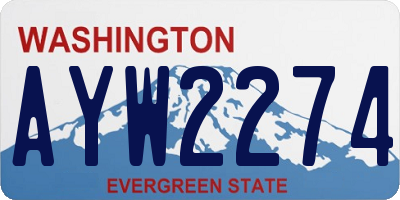 WA license plate AYW2274