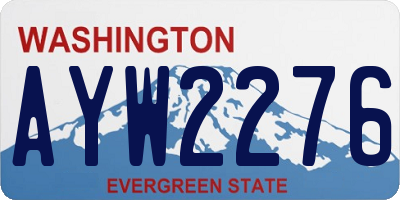 WA license plate AYW2276