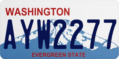 WA license plate AYW2277