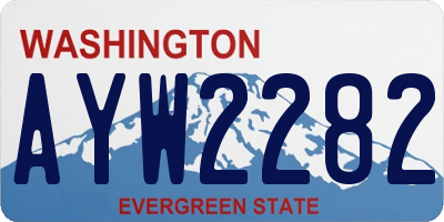 WA license plate AYW2282