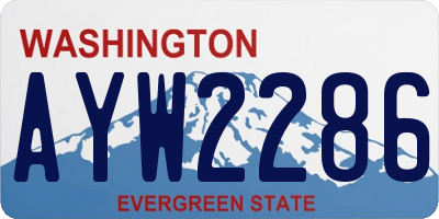 WA license plate AYW2286