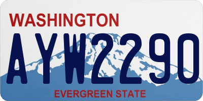 WA license plate AYW2290