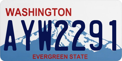 WA license plate AYW2291