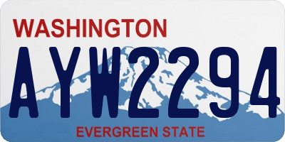 WA license plate AYW2294