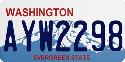 WA license plate AYW2298