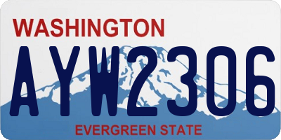 WA license plate AYW2306