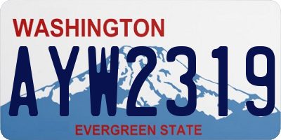 WA license plate AYW2319