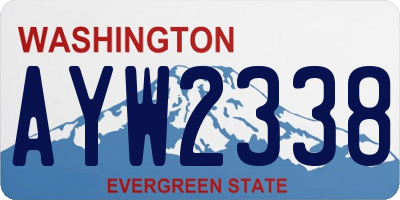WA license plate AYW2338