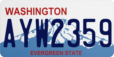 WA license plate AYW2359