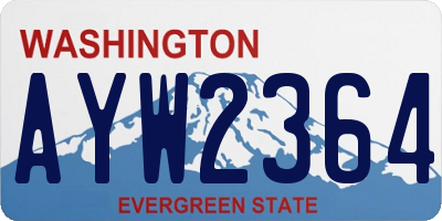 WA license plate AYW2364