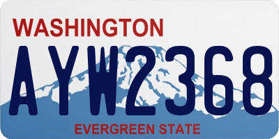 WA license plate AYW2368