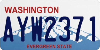 WA license plate AYW2371