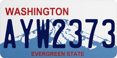 WA license plate AYW2373