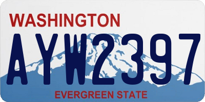 WA license plate AYW2397