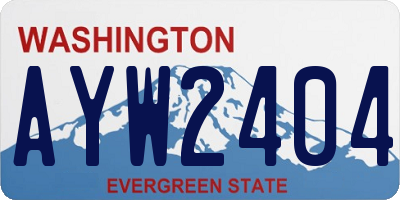 WA license plate AYW2404