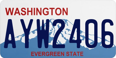 WA license plate AYW2406