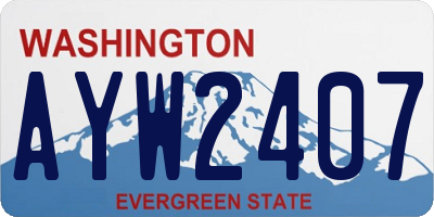 WA license plate AYW2407