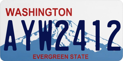 WA license plate AYW2412