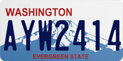 WA license plate AYW2414