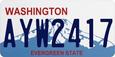 WA license plate AYW2417