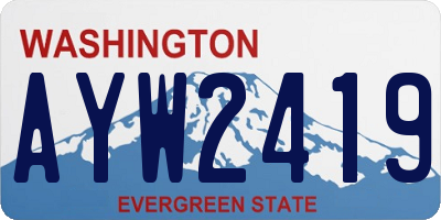 WA license plate AYW2419