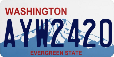 WA license plate AYW2420