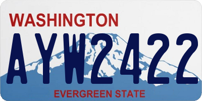 WA license plate AYW2422
