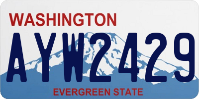 WA license plate AYW2429