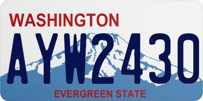 WA license plate AYW2430