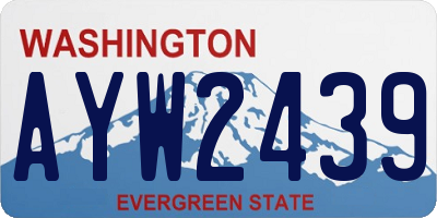 WA license plate AYW2439