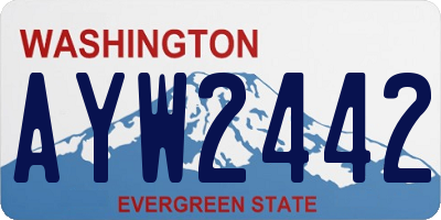 WA license plate AYW2442