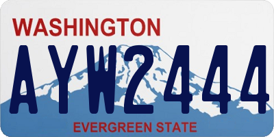 WA license plate AYW2444