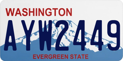 WA license plate AYW2449