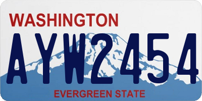 WA license plate AYW2454