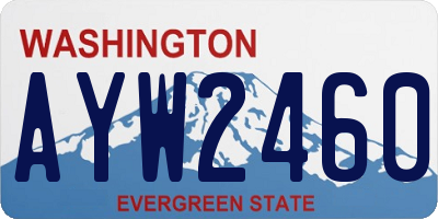 WA license plate AYW2460