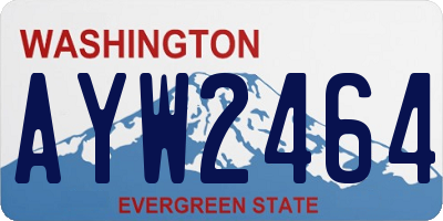 WA license plate AYW2464